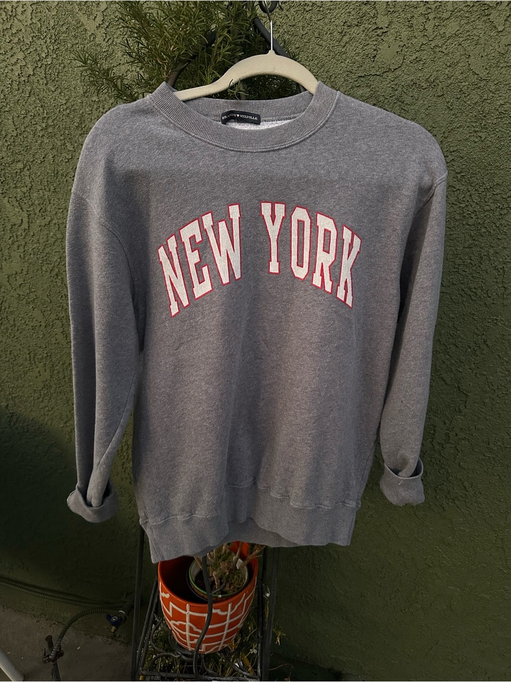 New York Grey Crewneck Sweatshirt